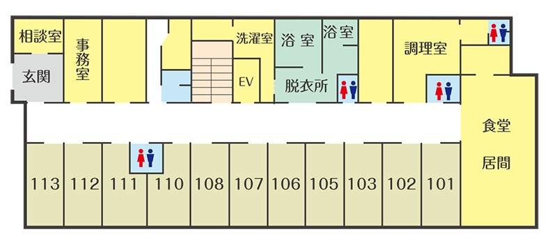 あずさ川合Ⅱ1Fフロア図