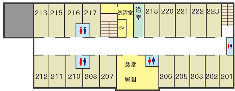 あずさ川合Ⅱ2Fフロア図
